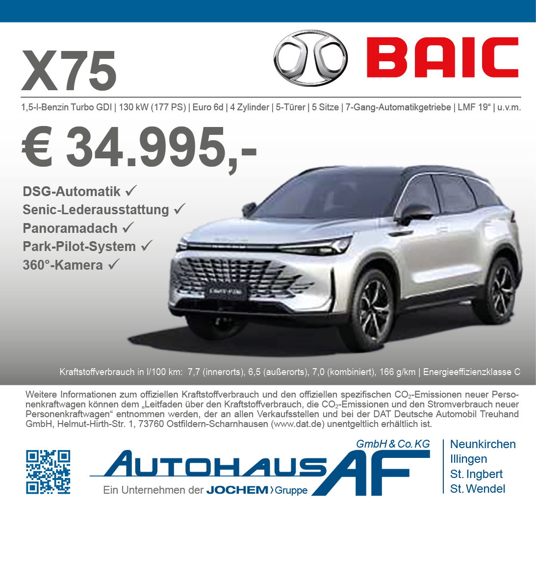Angebot BAIC X75 | Autohaus AF | Neunkirchen | Jochem Gruppe