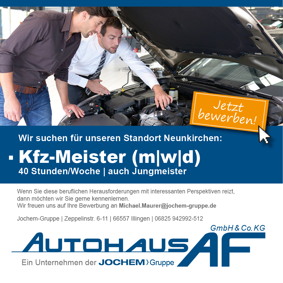 Stellenanzeige Kfz-Meister | Autohaus AF GmbH & Co. KG | Neunkirchen